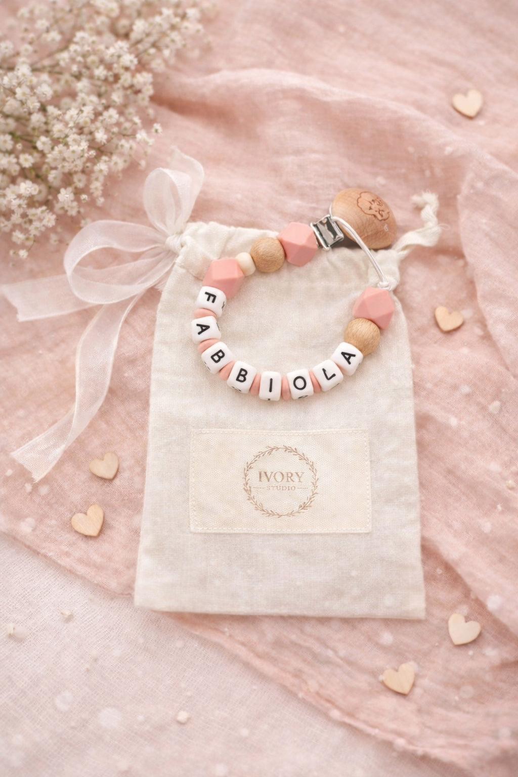 Chupetero Personalizado Blush